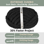MelloBello Chunky Yarn Black
