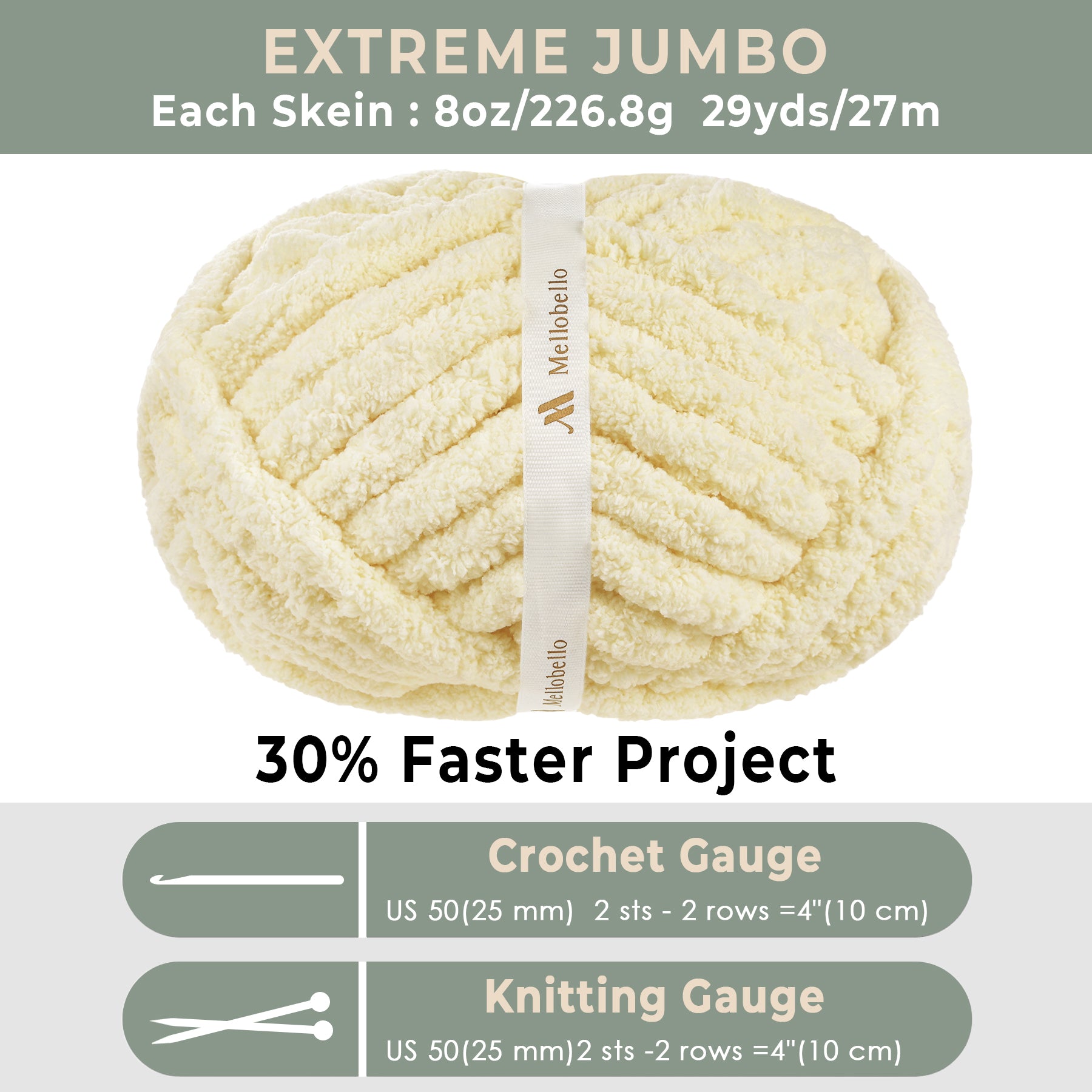 MelloBello Chunky Yarn ButterCup