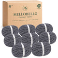 MelloBello Chunky Yarn Charcoal Grey