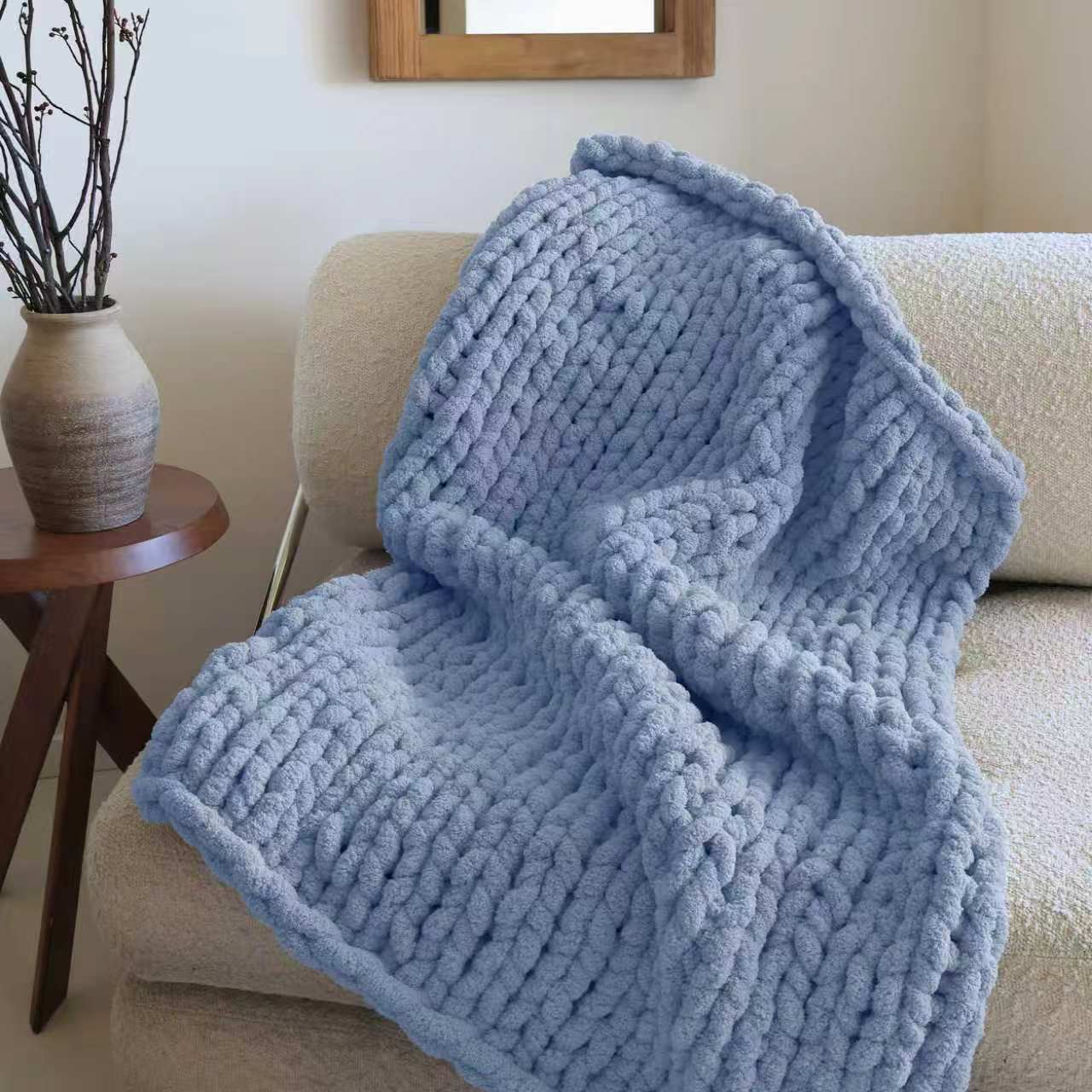MelloBello Chunky Yarn Country Blue