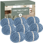 MelloBello Chunky Yarn Country Blue