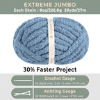 MelloBello Chunky Yarn Country Blue