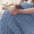 MelloBello Chunky Yarn Country Blue
