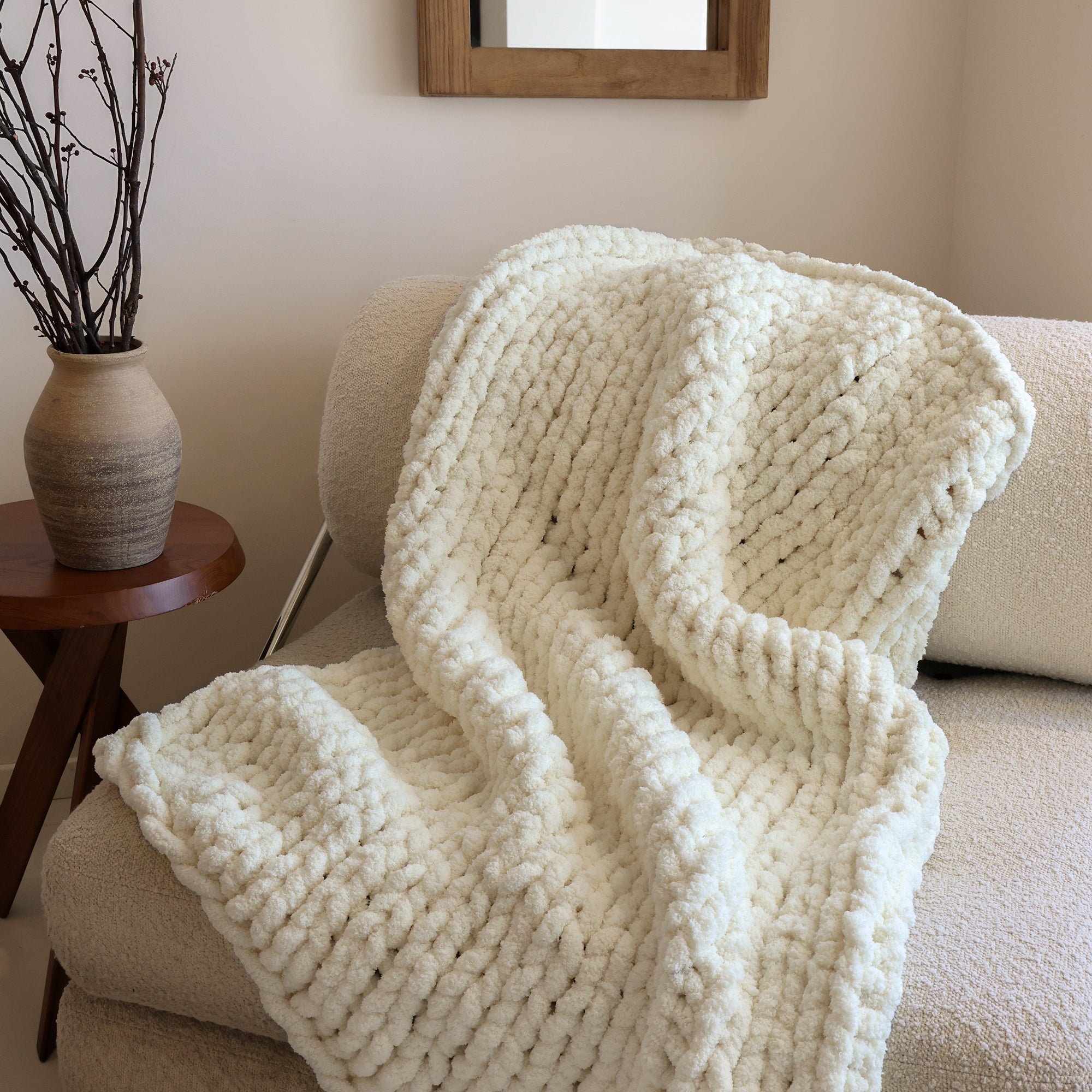 Jumbo Chenille Chunky Yarn for Crocheting - Super Bulky Fluffy Chunky Yarn for Hand Knitting - Extra Thick Soft Blanket Big Yarn 8 Jumbo Pack (27yds,8 oz Each Skein)