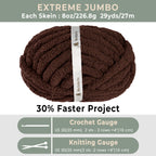 MelloBello Chunky Yarn Dark Coffee
