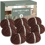 MelloBello Chunky Yarn Dark Coffee