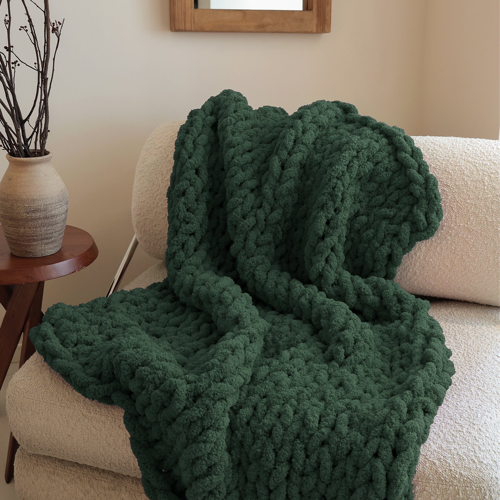 MelloBello Chunky Yarn Dark Green