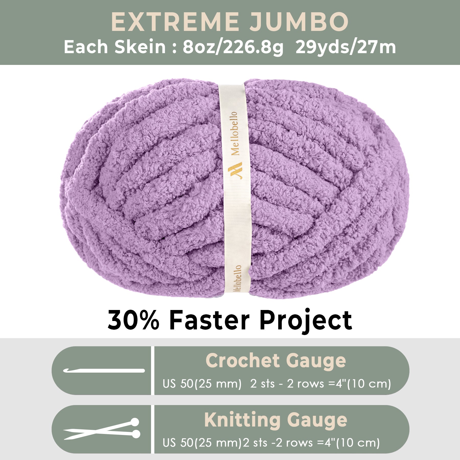 MelloBello Chunky Yarn Dark Purple