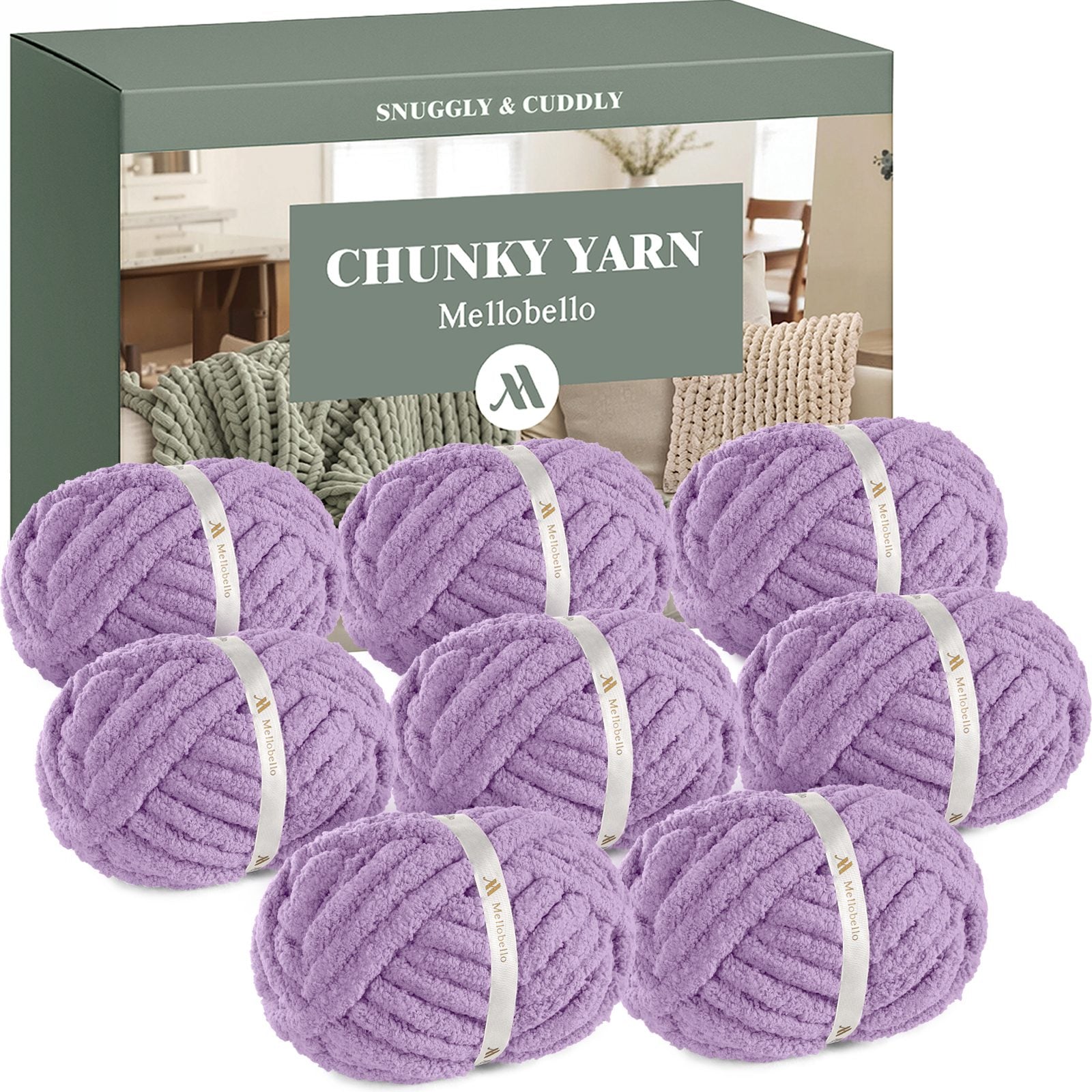 MelloBello Chunky Yarn Dark Purple