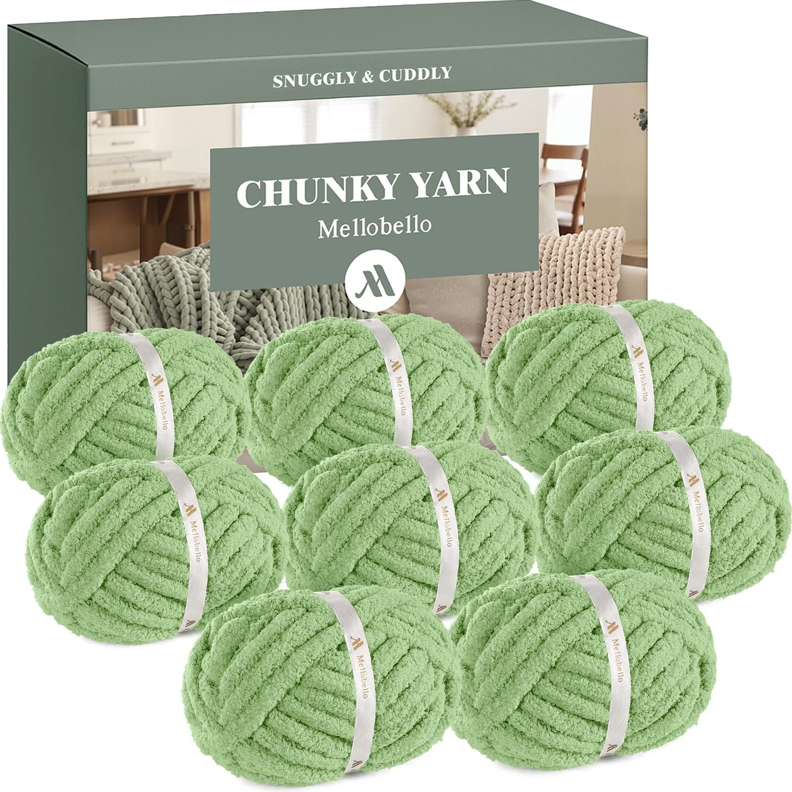 MelloBello Chunky Yarn Grass