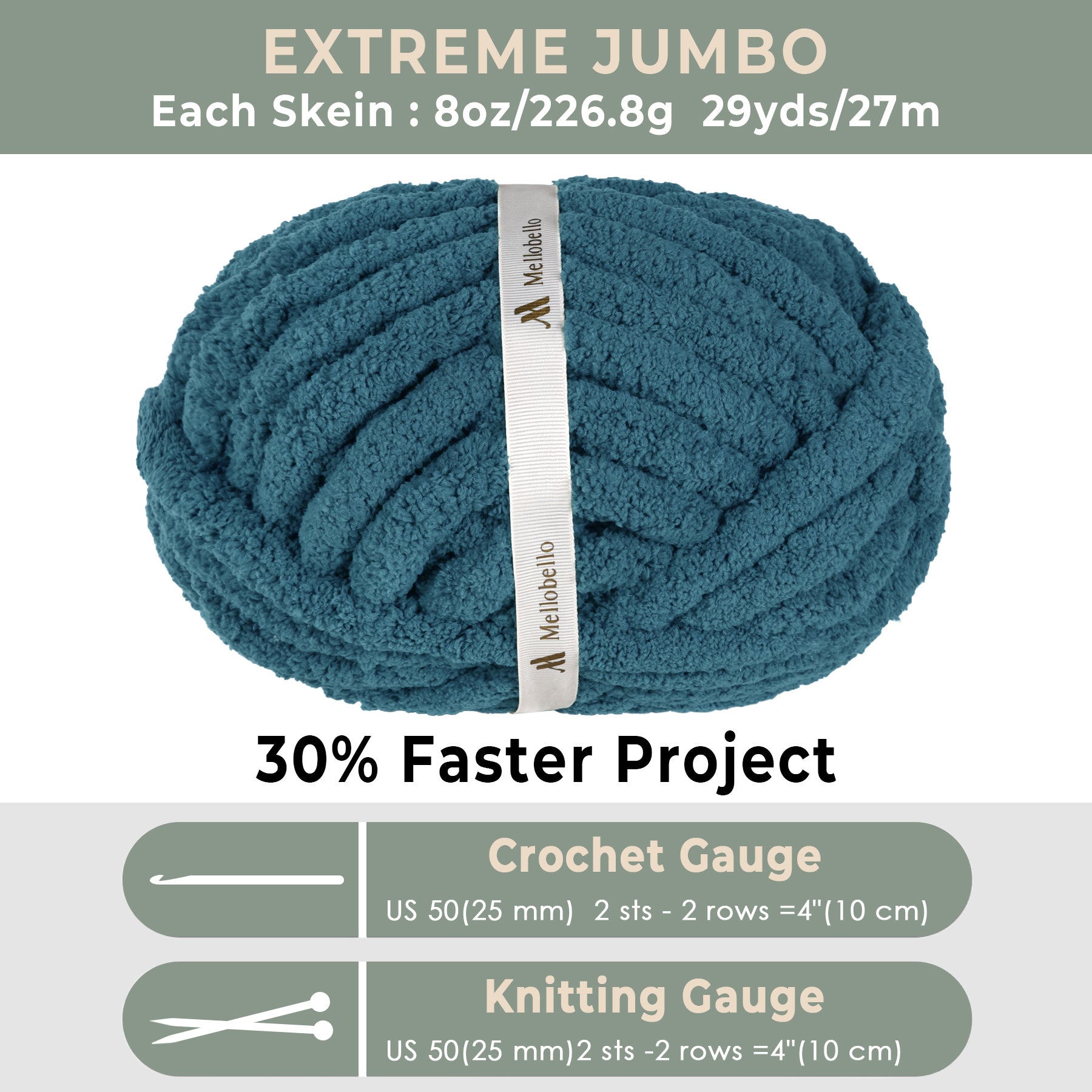 MelloBello Chunky Yarn Indigo