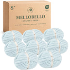 MelloBello Chunky Yarn Light Blue