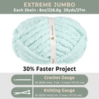 MelloBello Chunky Yarn Light Blue