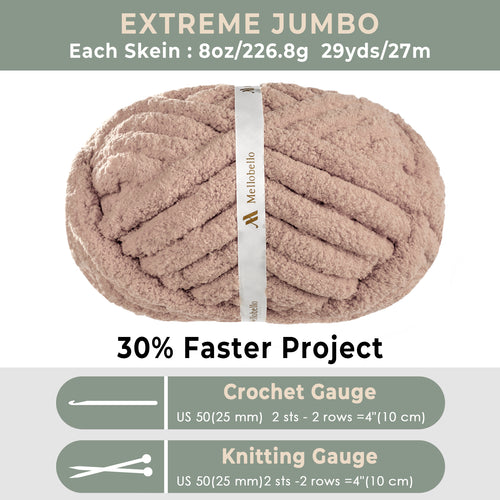 MelloBello Chunky Yarn Light Coffee