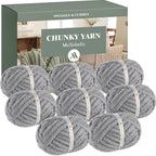 MelloBello Chunky Yarn Light Grey
