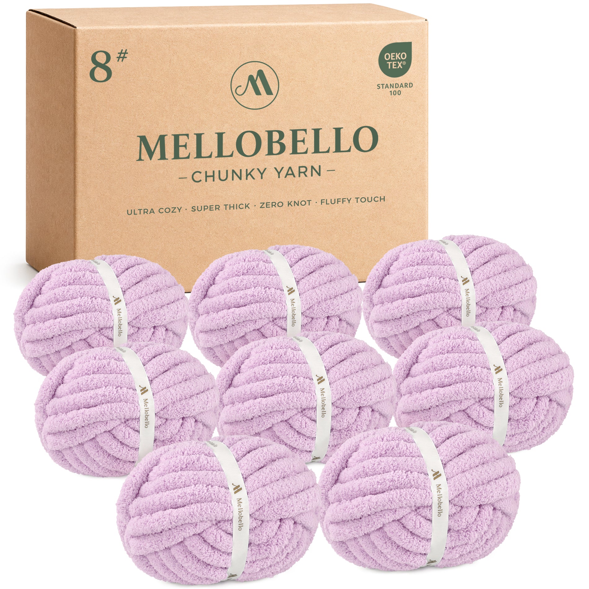 MelloBello Chunky Yarn Light Purple
