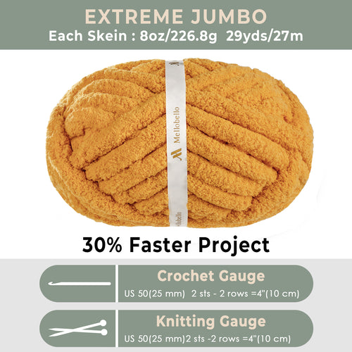 MelloBello Chunky Yarn Mustard Yellow