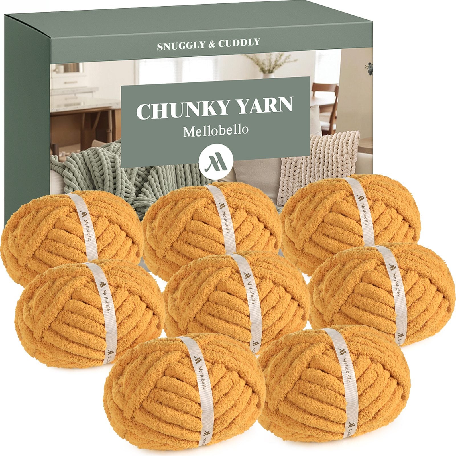 MelloBello Chunky Yarn Mustard Yellow