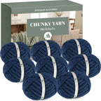 MelloBello Chunky Yarn Navy Blue