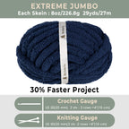 MelloBello Chunky Yarn Navy Blue