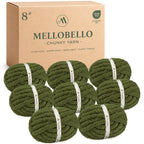 MelloBello Chunky Yarn Olive Green