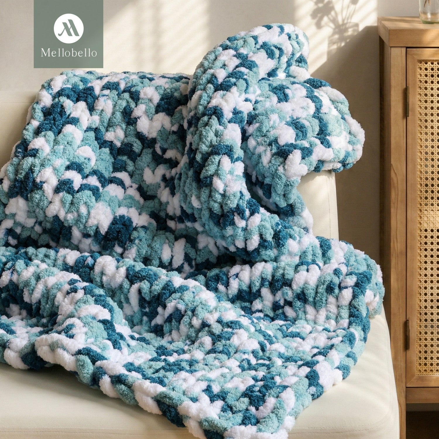 MelloBello Chunky Yarn Seafoam Calm