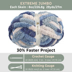 MelloBello Chunky Yarn Light Blue&Blue&White