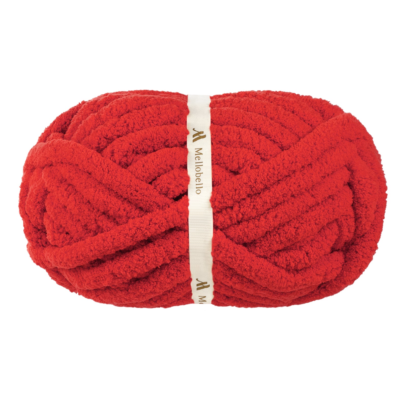 MelloBello Jumbo Chunky Chenille Yarn 8 Pack Red Solid Color Bulky