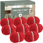 MelloBello Chunky Yarn Red
