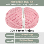 MelloBello Chunky Yarn Rose Red