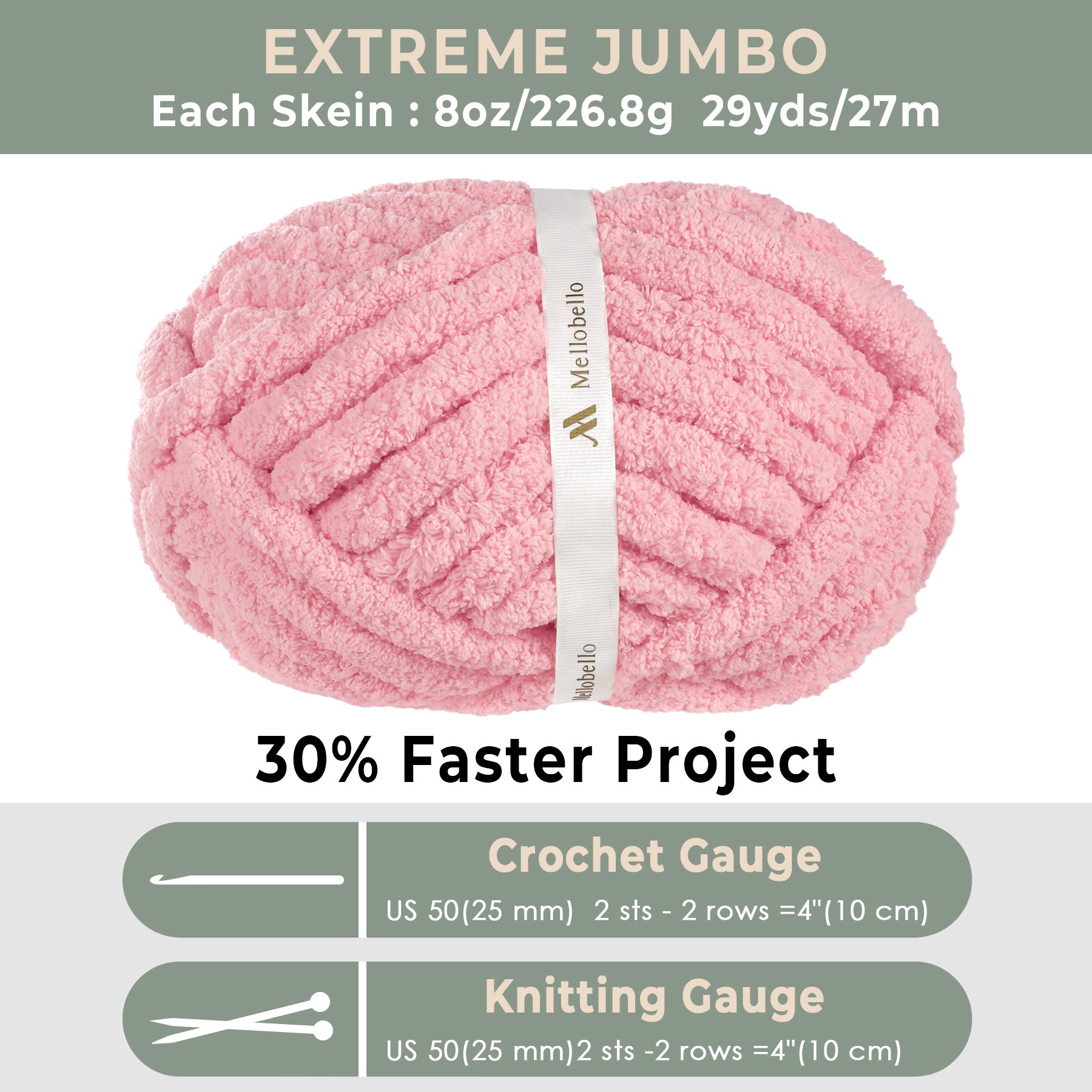 MelloBello Chunky Yarn Rose Red