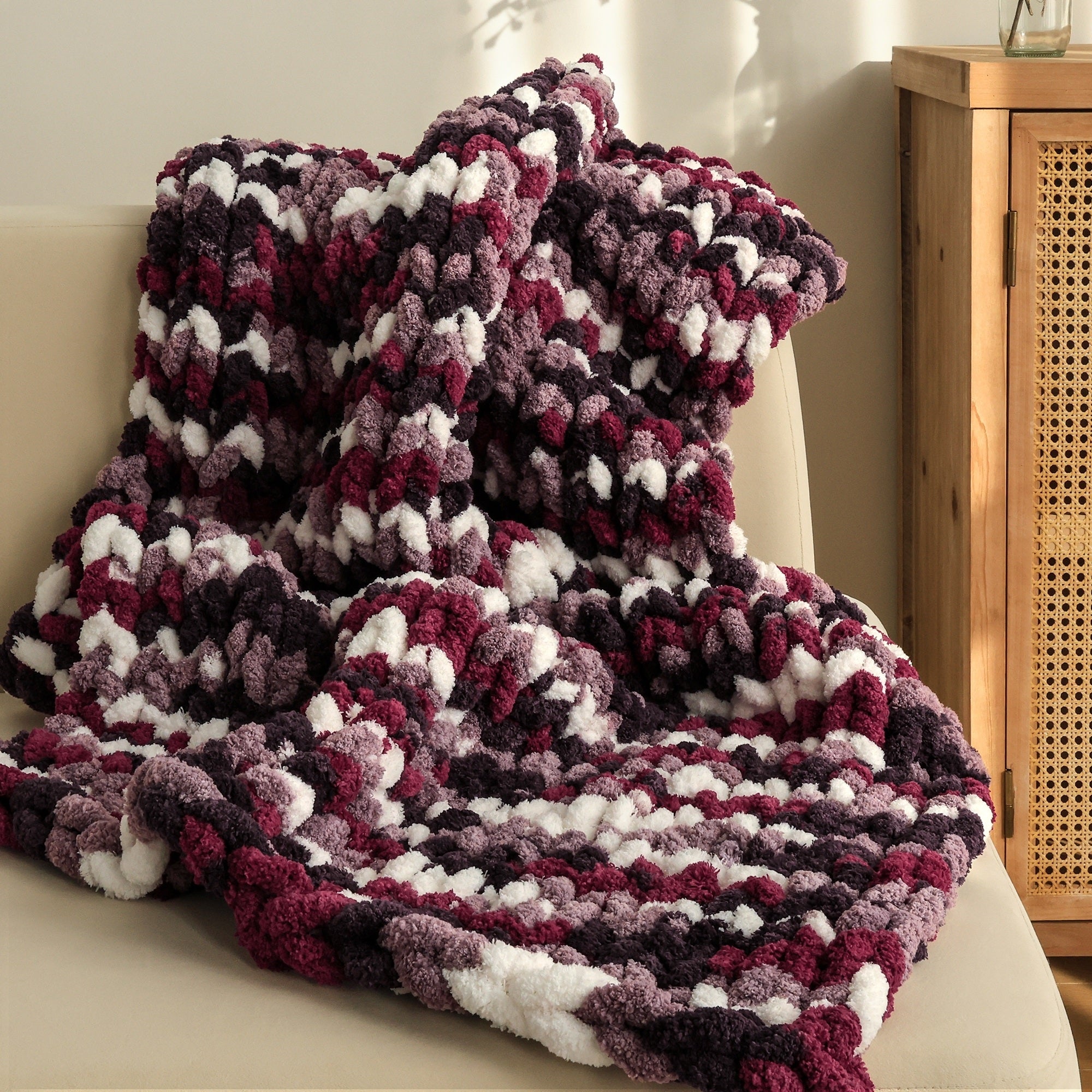 MelloBello Chunky Yarn Dark Green&Green&White