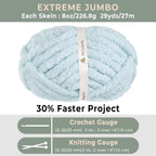 MelloBello Chunky Yarn Sky Blue