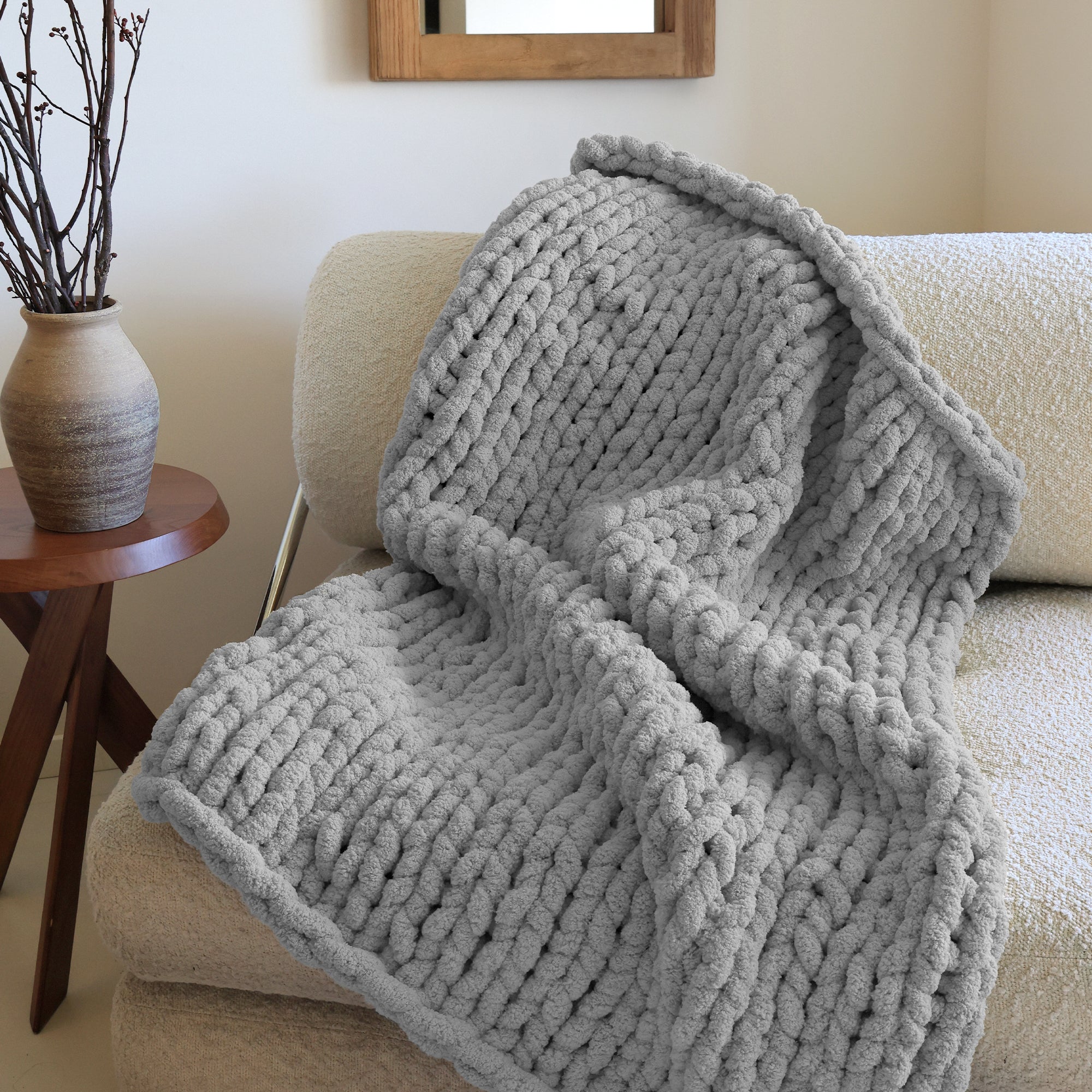 MelloBello Chunky Yarn Smoke Grey