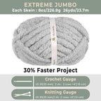 MelloBello Chunky Yarn Smoke Grey