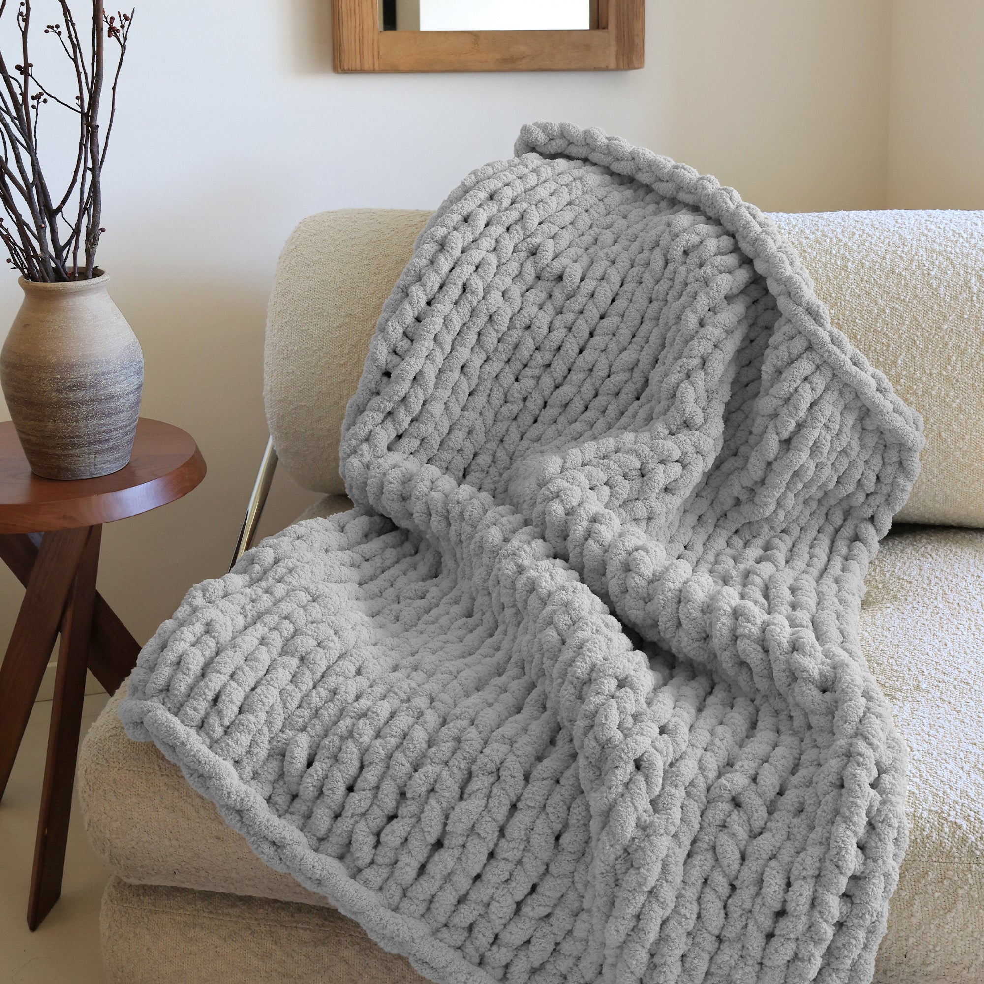 MelloBello Chunky Yarn Smoke Grey
