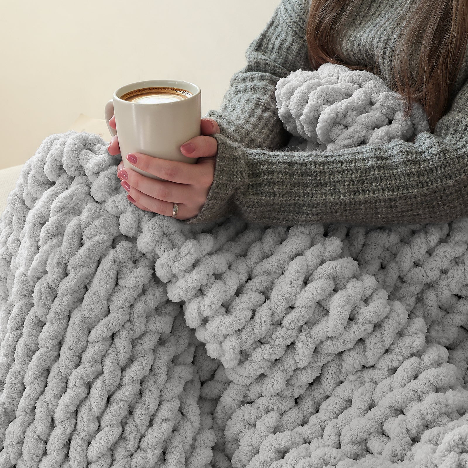 MelloBello Chunky Yarn Smoke Grey