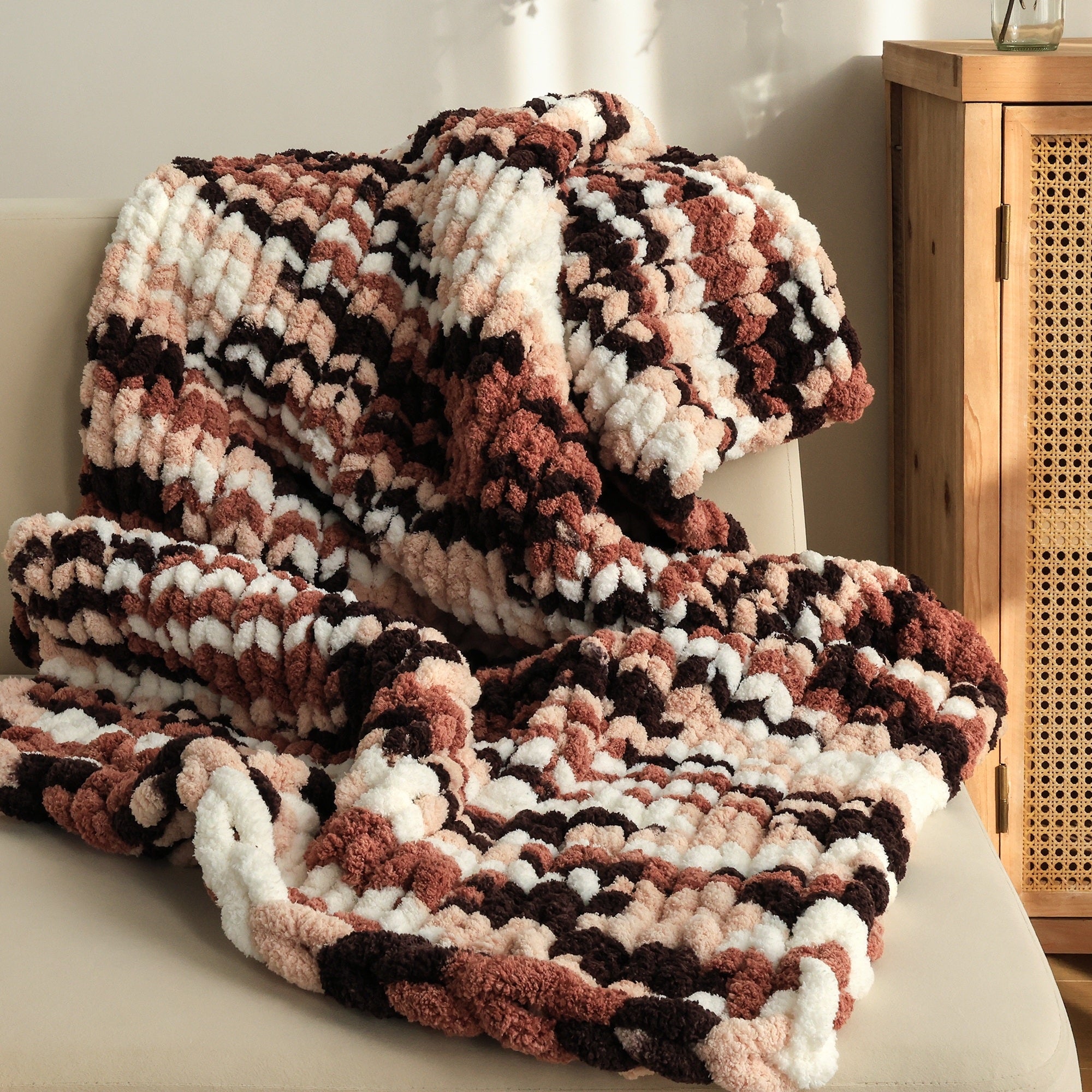 MelloBello Chunky Yarn Grey&Pink&White