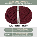 MelloBello Chunky Yarn Wine Red