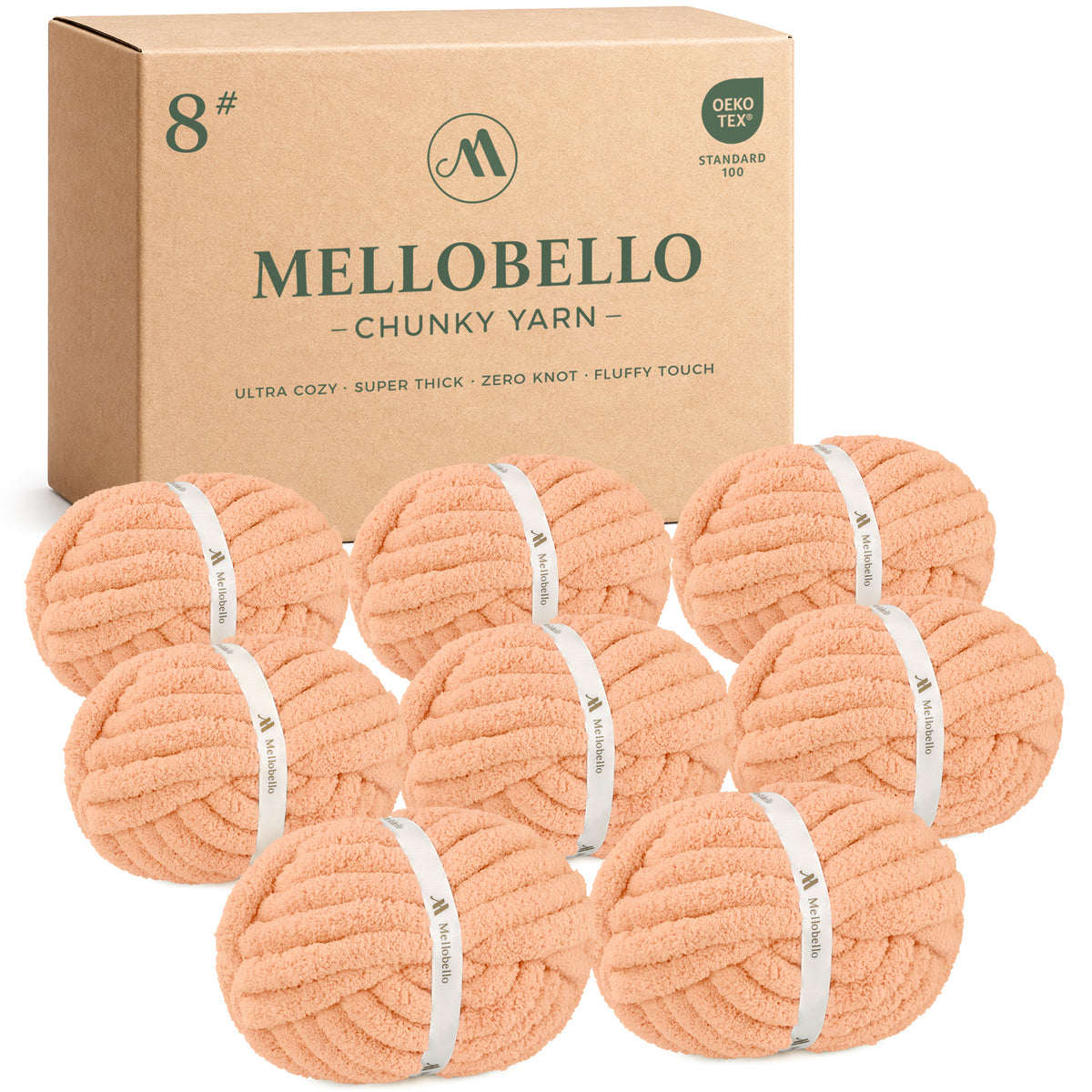 MelloBello Chunky Yarn Apricot Pink