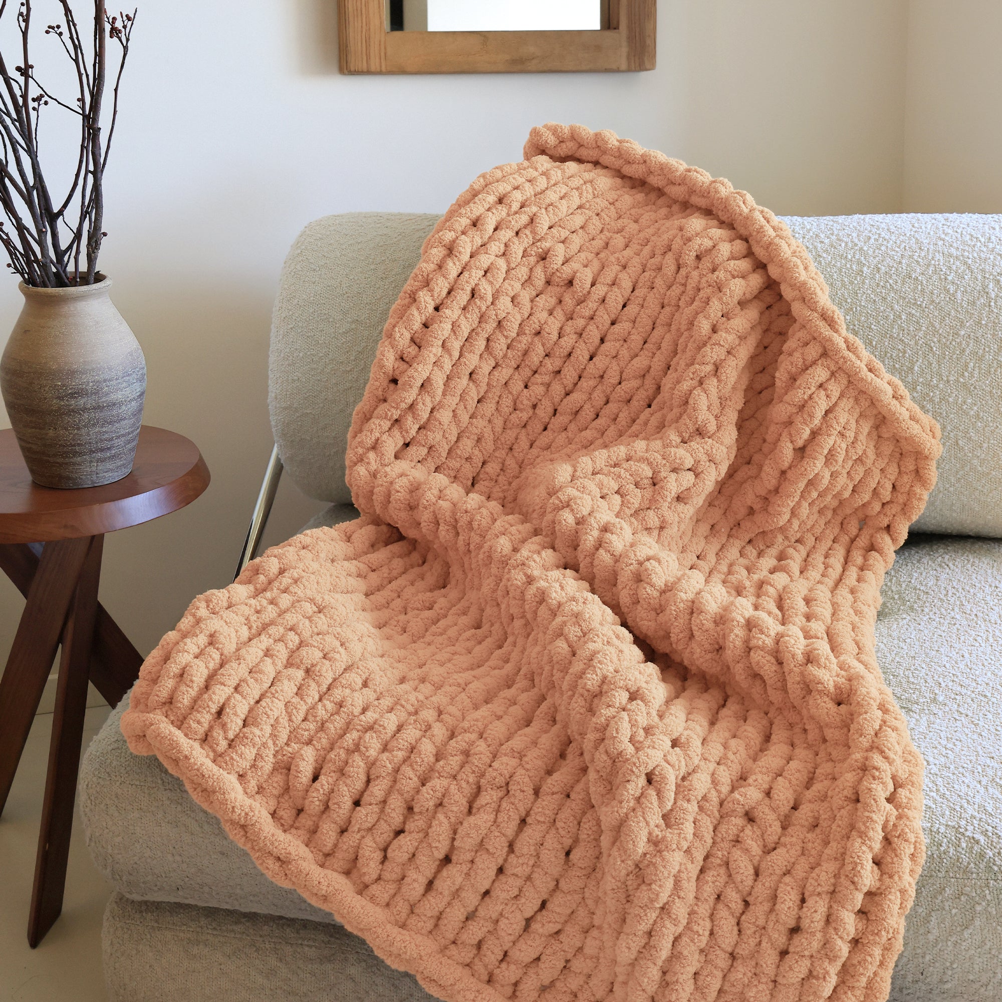 MelloBello Chunky Yarn Apricot Pink