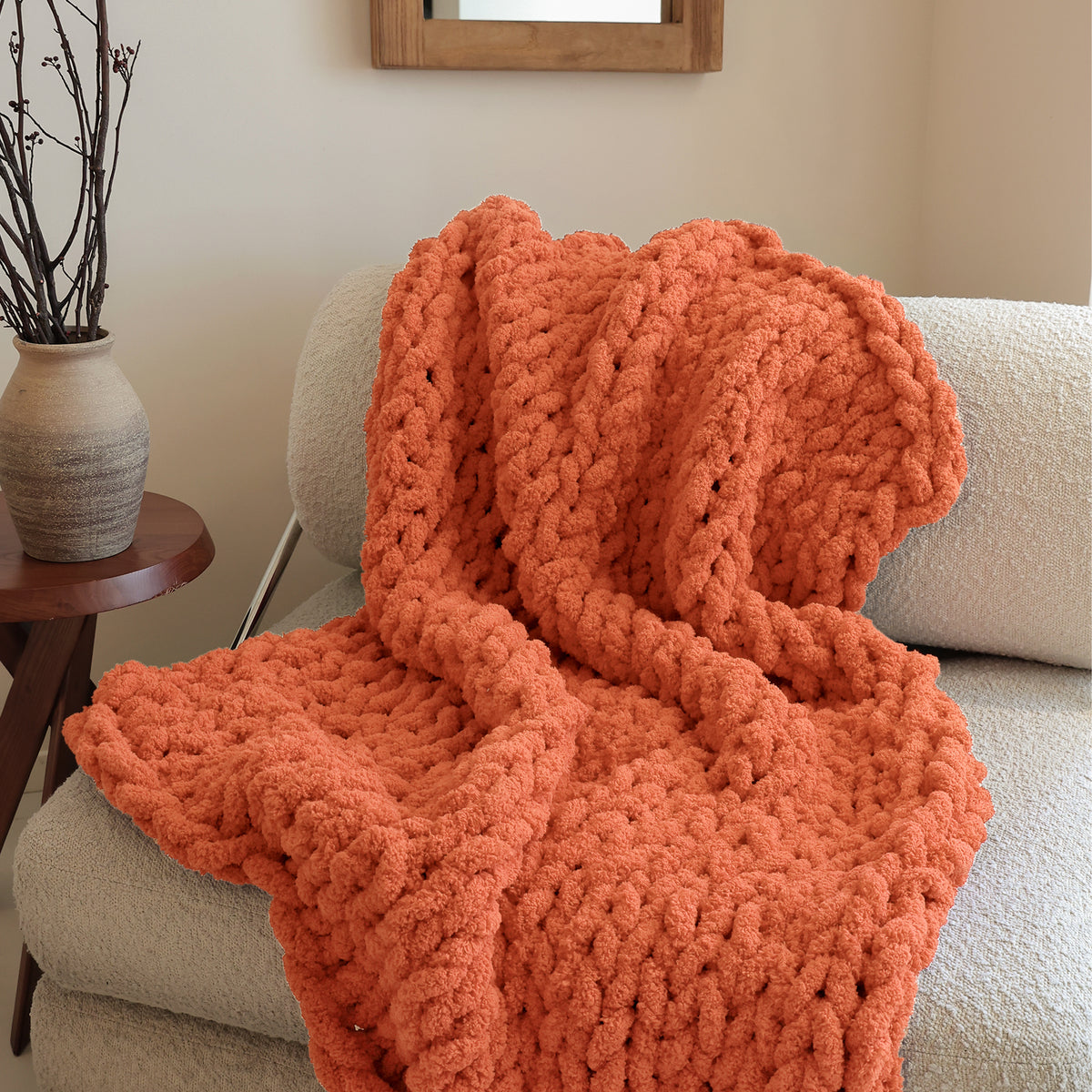 MelloBello Chunky Yarn Burnt Clay