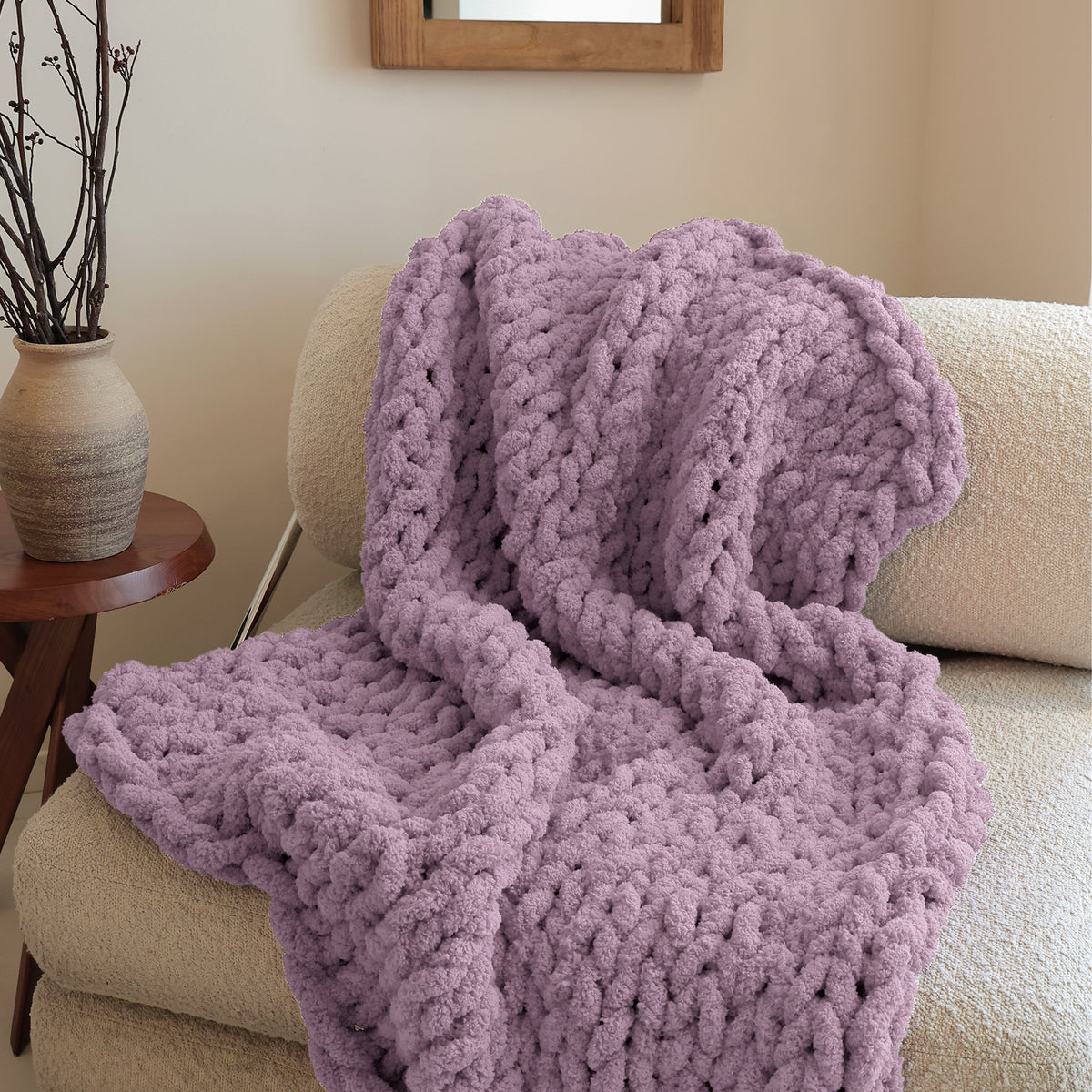 MelloBello Chunky Yarn Mauve Taupe