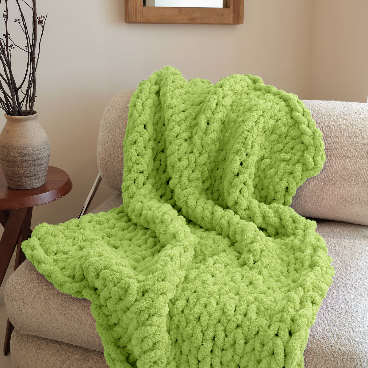MelloBello Chunky Yarn Spring Moss