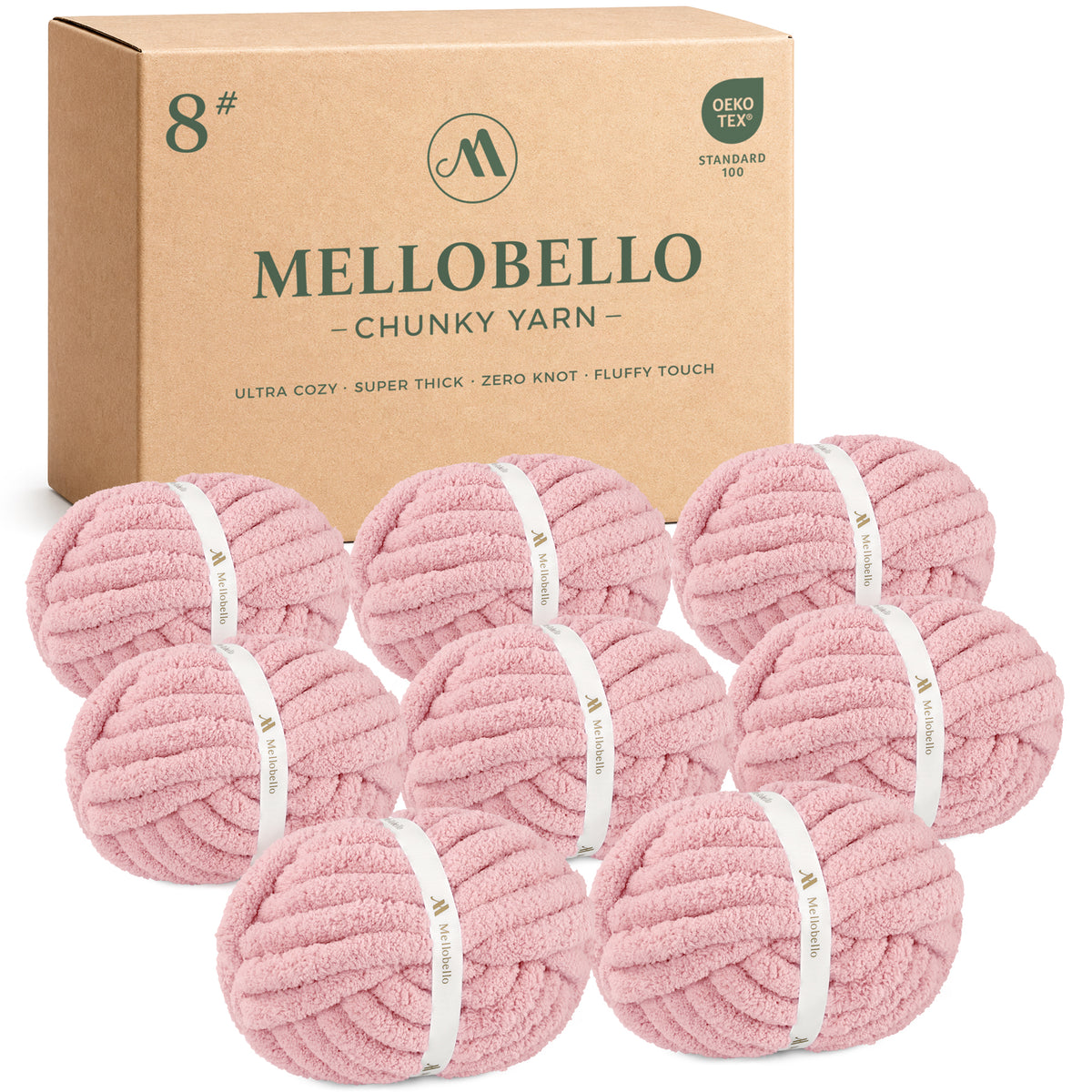 MelloBello Chunky Yarn Soft Blush