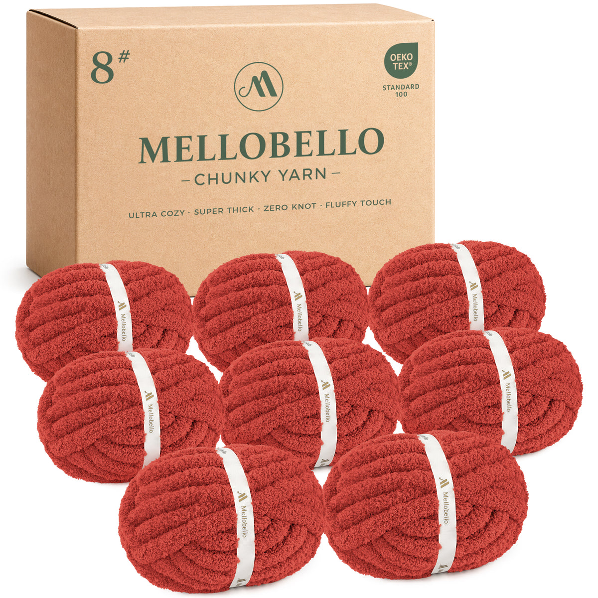 MelloBello Chunky Yarn Cayon Clay