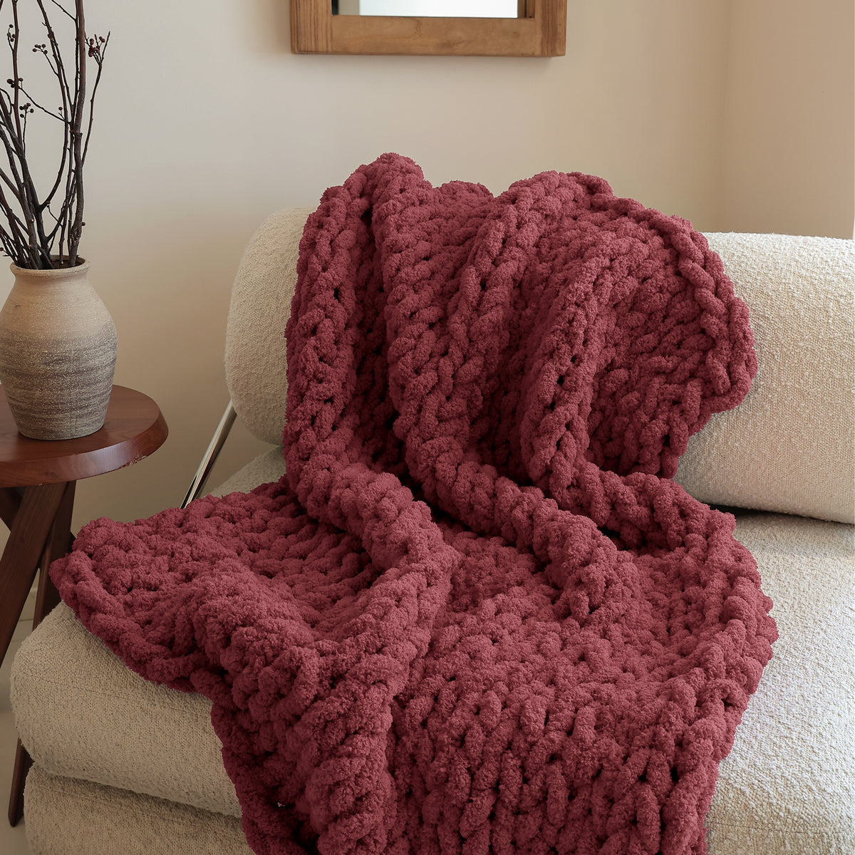 MelloBello Chunky Yarn Mulberry Wine