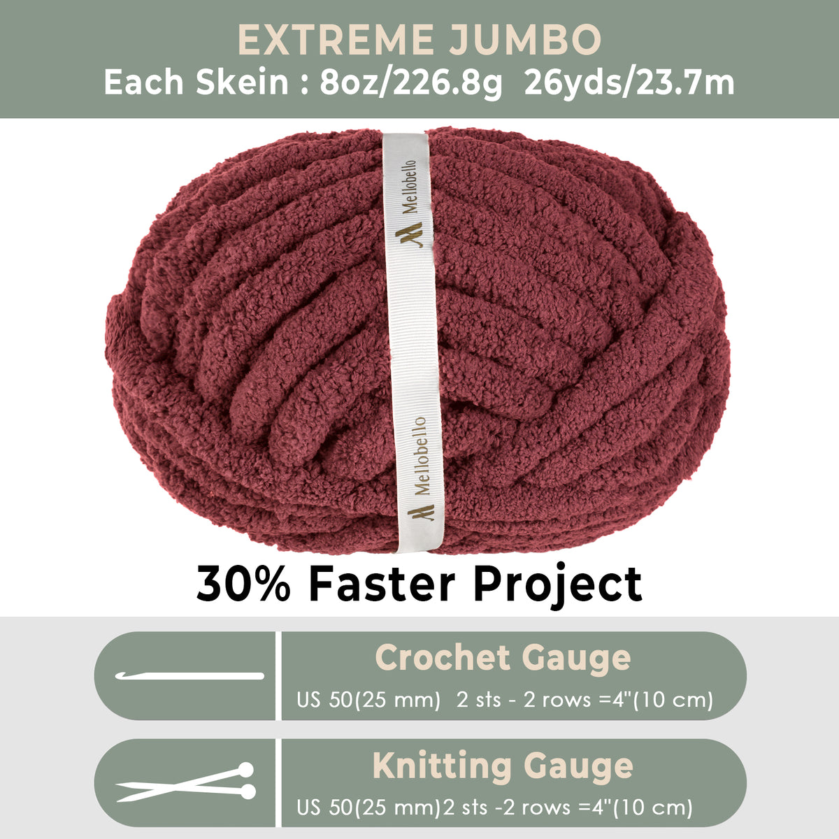 MelloBello Chunky Yarn Mulberry Wine
