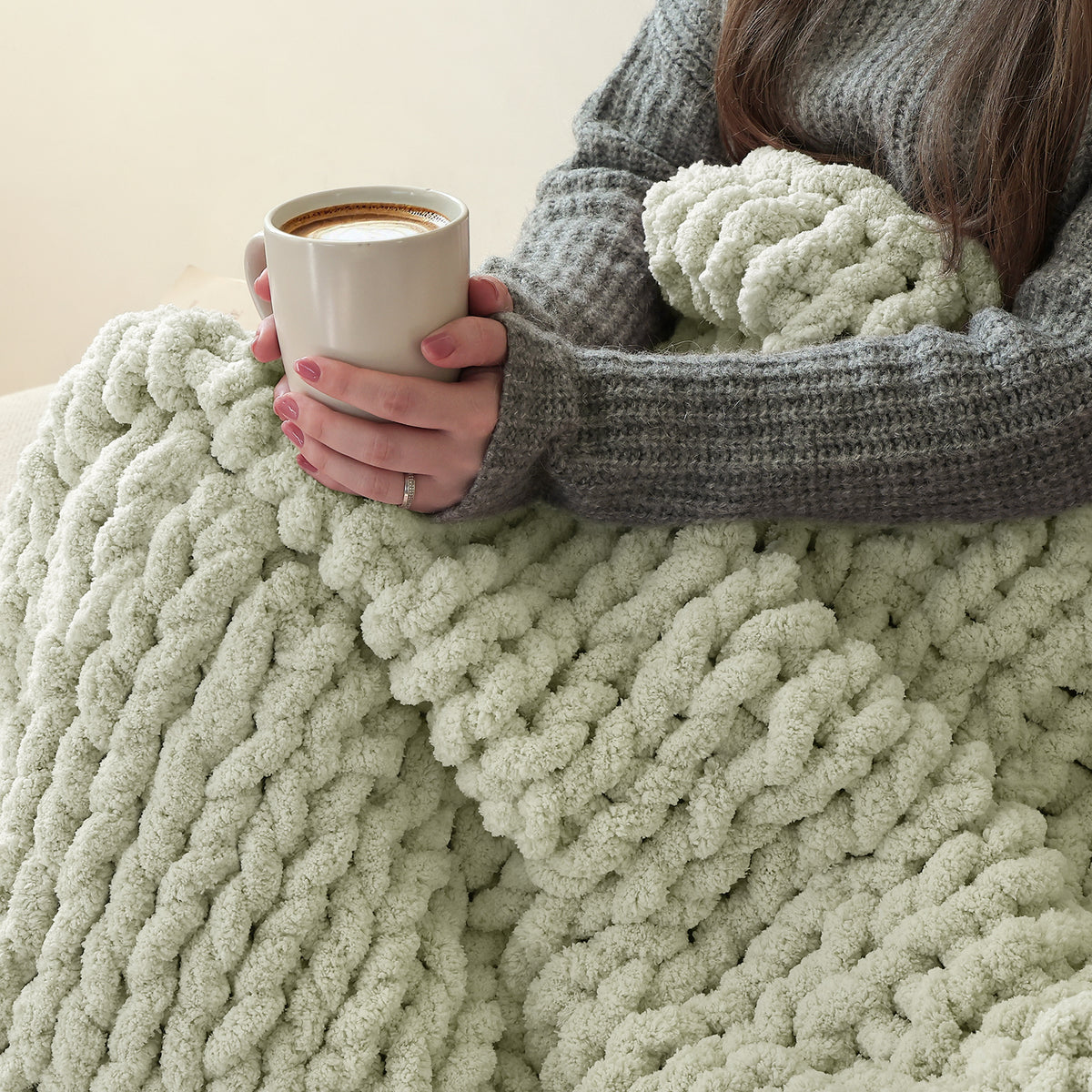 MelloBello Chunky Yarn Sage Mist