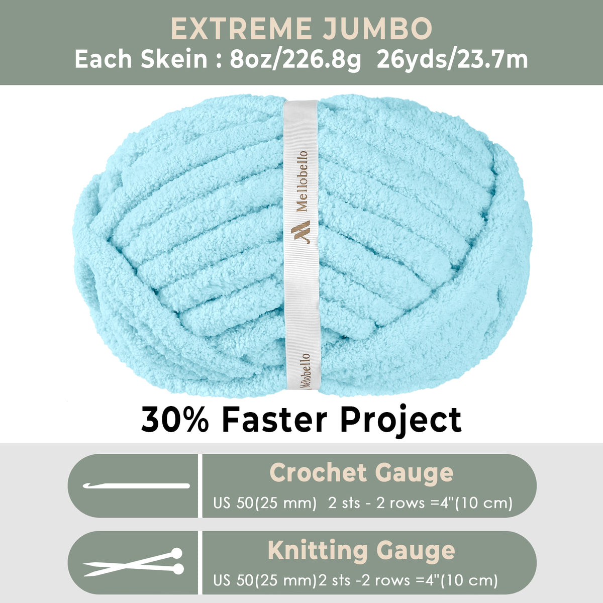 MelloBello Chunky Yarn Ocean Breeze